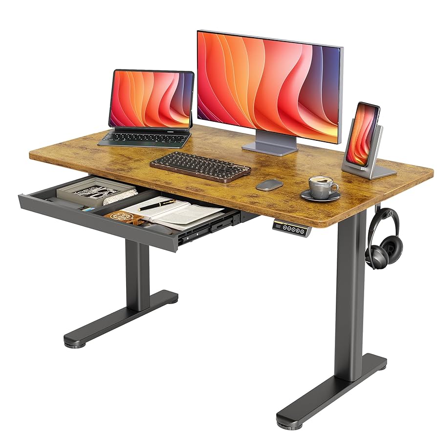 DDHSIAN Amazon.com: YDN Standing Desk with Drawers, Electric